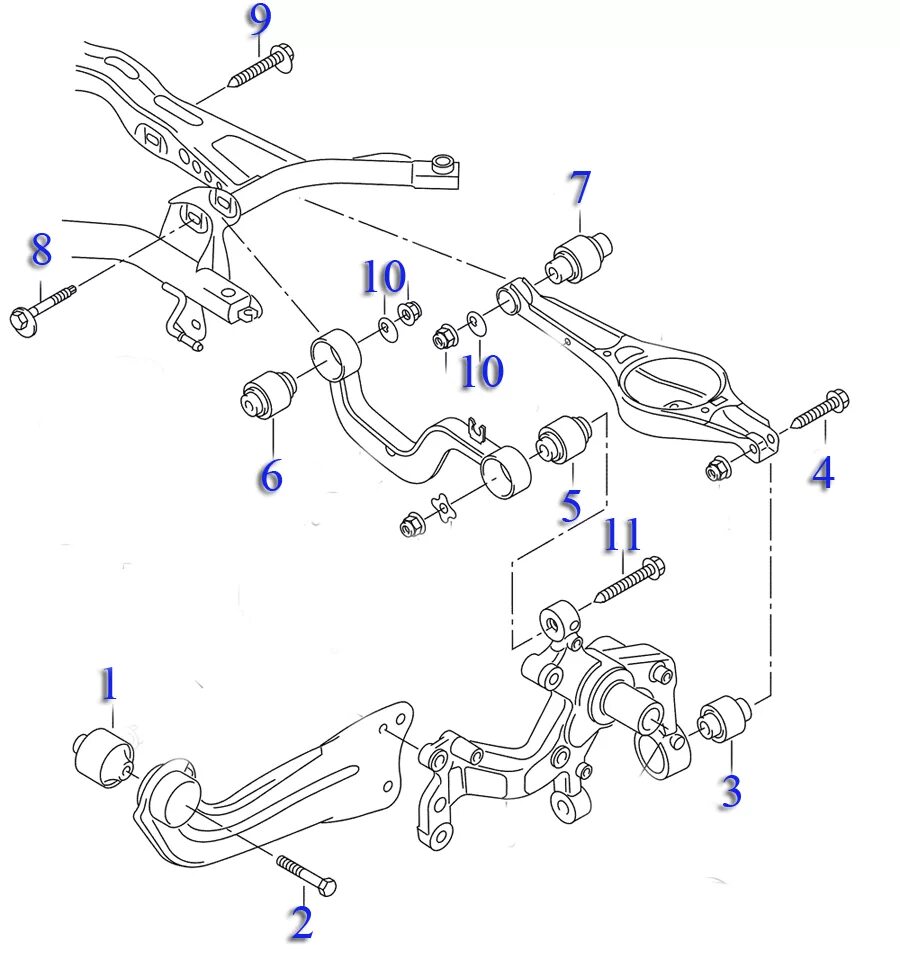 передний сайлентблок honda civic 97 год. сайлентблоки задней подвески mitsubishi лансер 10. задняя подвеска mersedes 210. 3. сайлентблоки задней подвески лансер 10 2.
