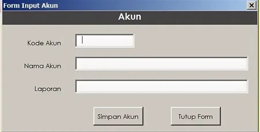 Data input form