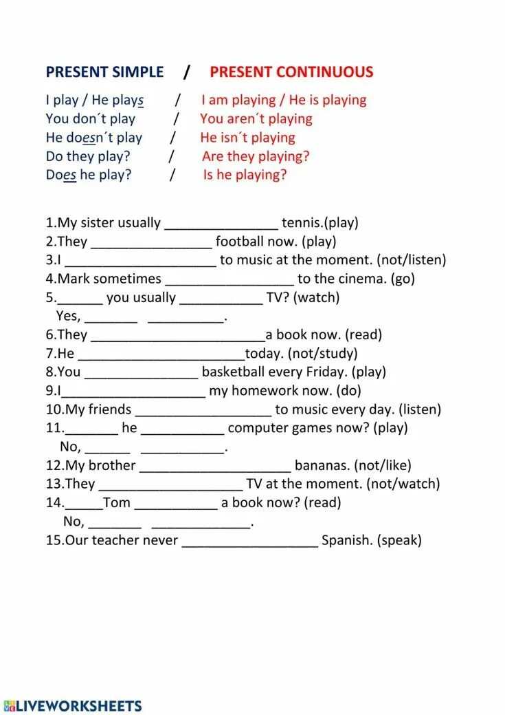 Present simple vs present Continuous упражнения Worksheets. Present simple vs present Continuous упражнения. Present simple present Continuous Worksheets. Present simple упражнения. Present continuous present simple worksheets 5 класс