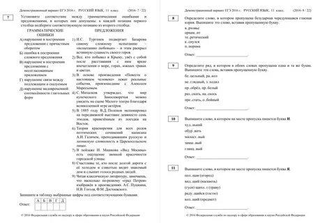 Демоверсия егэ русский 2025г