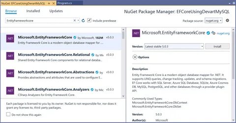Microsoft entityframeworkcore