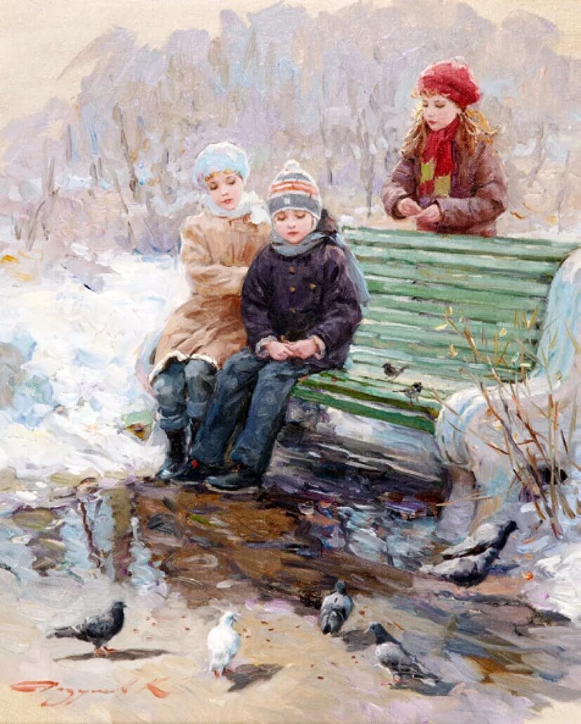 России дети картины. Сюжетная живопись.
