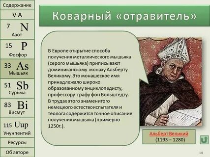 В какой подгруппе находится мышьяк