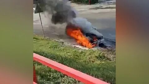 Топки сгорела машина