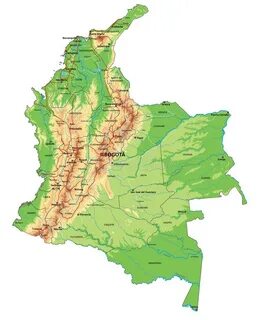 Карта колумбии географическая