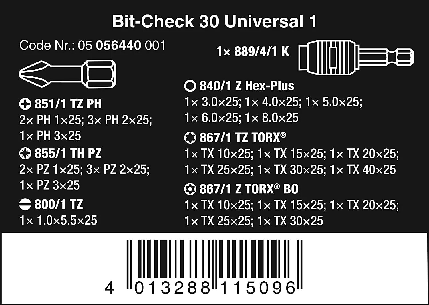 Bit check. Wera bit-check 30 universal 1 056440. чек бит.