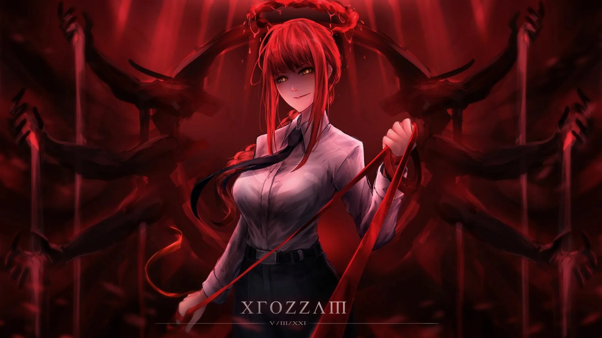 Makima chainsaw man аниме. Человек бензопила арт девушки. Chainsaw man makima. Chainsaw girls wallpaper engine. Макима человек бензопила аниме.