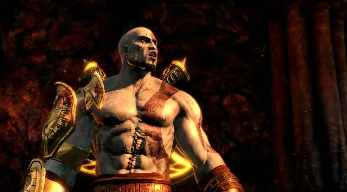 Как кратос выжил после 3. Кратос из год оф вар 3. Кратос и фрэйя. Кратос с чеком в руках. Кратос бог 2005.