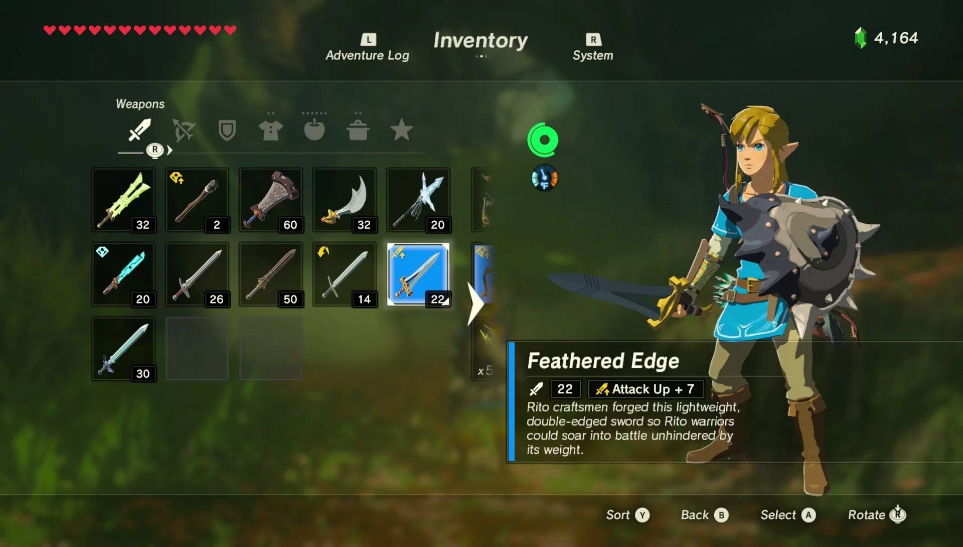 Сколько весит zelda. Инвентарь the Legend of Zelda. Зельда Интерфейс. Самый сильный меч в Зельде. The Legend of Zelda Breath of the Wild меч.