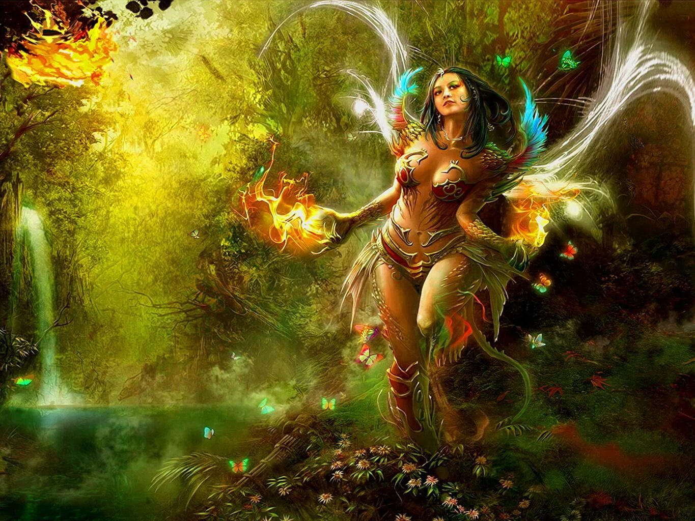 Толава богиня огня. Магия фэнтези. Фэнтези девушки. Повелительница стихий.