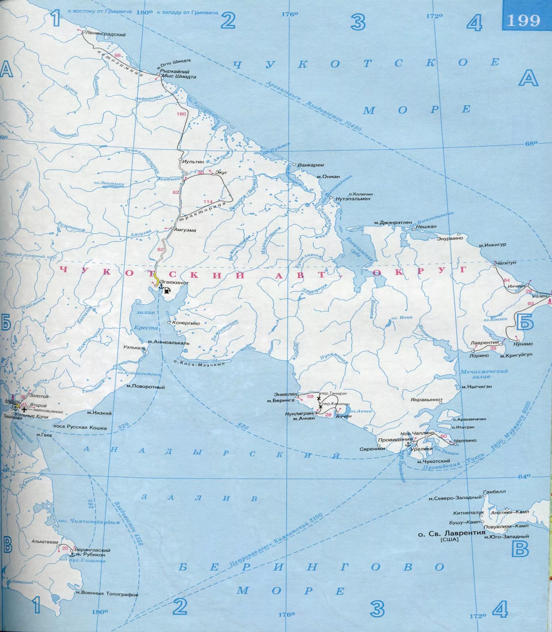 Показать карту чукотки. П-ов Чукотка на карте. Пос Лаврентия Чукотка карта. Карта автозимников Чукотского автономного округа. Полуостров Чукотка на карте.