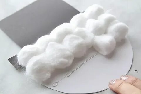 Снег из ваты для поделки