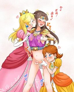 kurosawa karura, princess daisy, princess peach, princess zelda, zelda (a.....