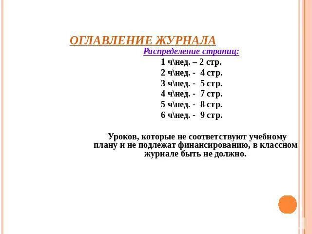 Оглавление журнала. Распределение страниц в классном журнале. Классный журнал оглавление. Распределение страниц в классном журнале по количеству часов. Содержание журнала.