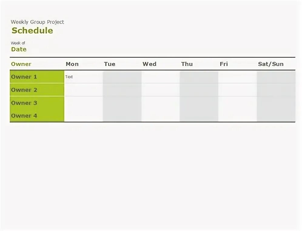 (Group Schedules). Scheduled date