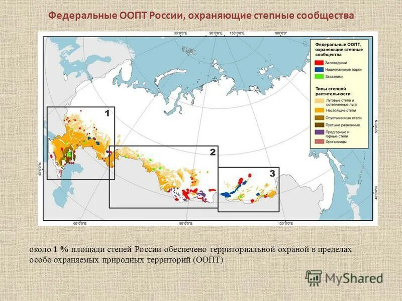 Карта особо охраняемых природных территорий. Охраняемые зоны степей россии. оопт россии степные особо охраняемые природные территории. степи на территории россии карта. контурная карта особо охраняемые территории россии.