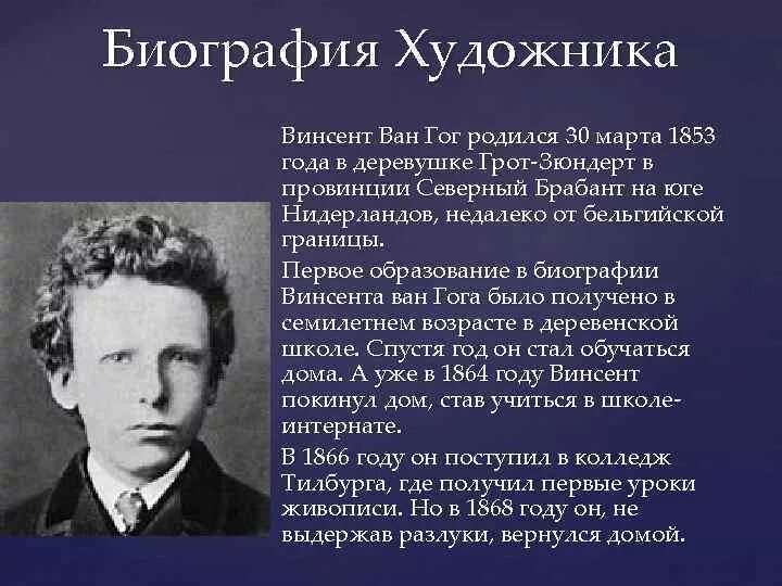 Автобиографии художников. Автобиография художника. Краткая биография художника Винсент Ван Гог. Ван Гог краткая биография жизнь и творчество. Ван Гог интересные факты из жизни и творчества.