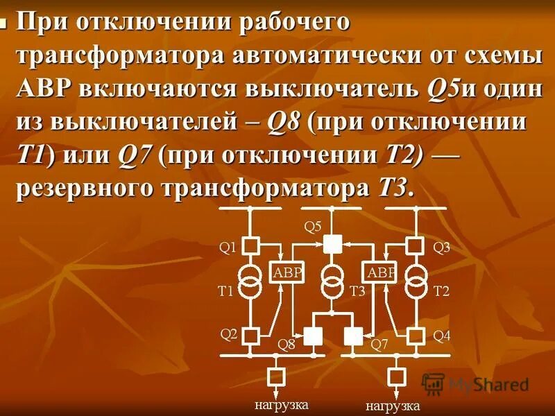 Резервирование трансформаторов. Резервный трансформатор. Порядок отключения трансформатора. Трансформатор отключен. Включение и отключение трансформатора