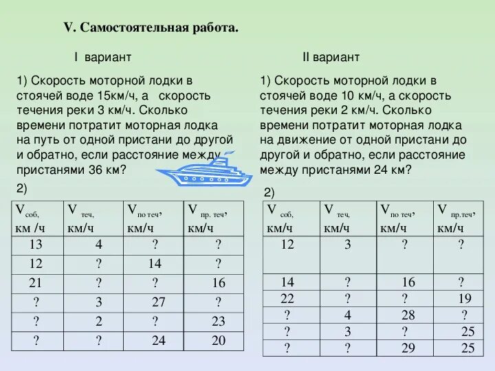 Работа с текстом 2 вариант 25. Задачи на движение таблица. Задачи на движение по реке таблица. Задачи на скорость в стоячей воде. Стоячая вода в задачах.