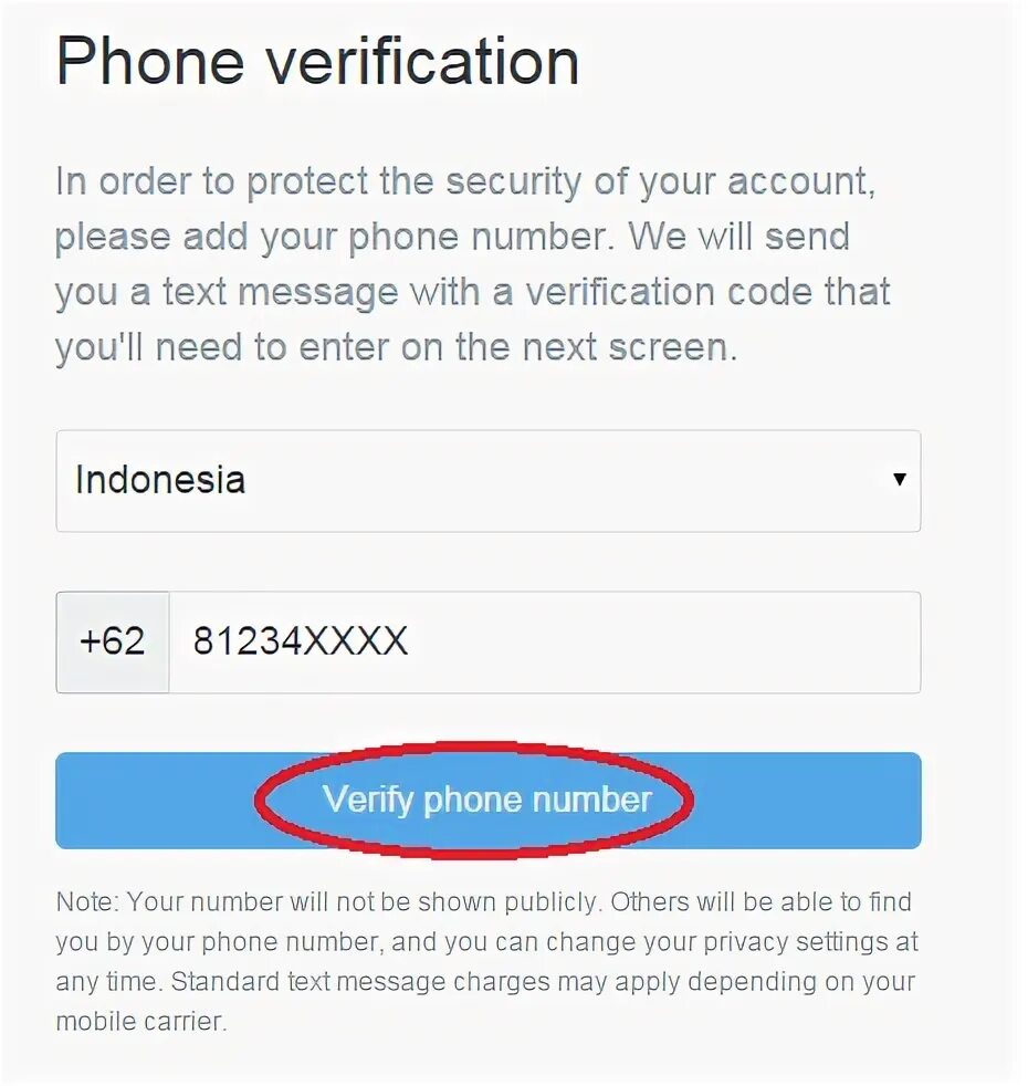 Как переводится phone number. &quot;verified phone number twitter.
