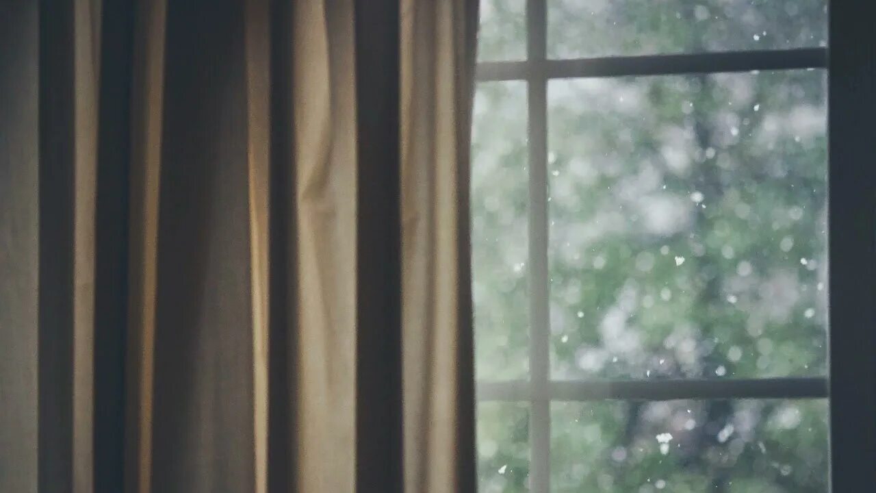 There are curtains on the window