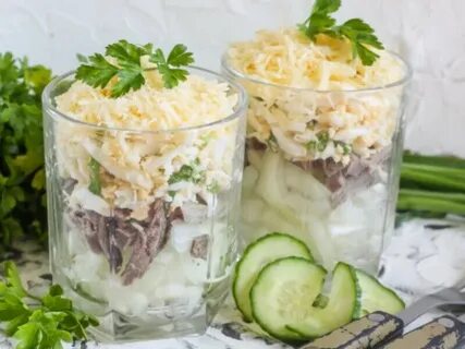 Салат грезы с говядиной