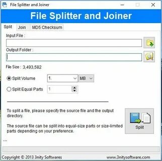 File splitting