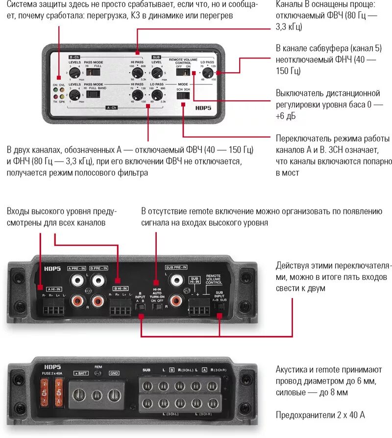 Усилитель Герц 5 каналов. Hertz HDP 5. Усилитель Херц ер 5. Подключение сабвуфера по высокоуровневому входу схема.