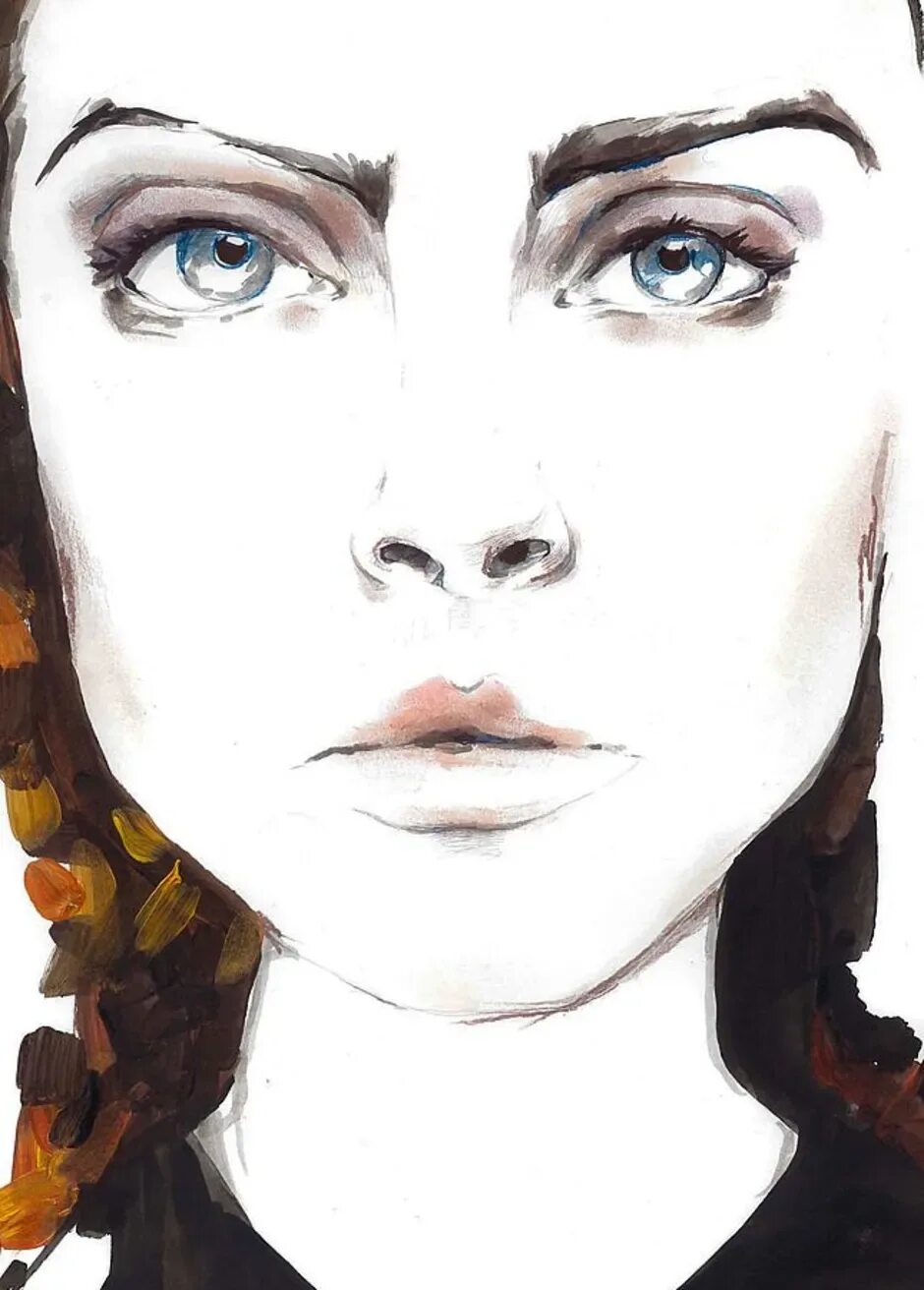Рисунок лица гуашью. Рисунок лица гуашью. Рисунок лица гуашью. Reina yamada портреты акварелью. Портрет акварелью.