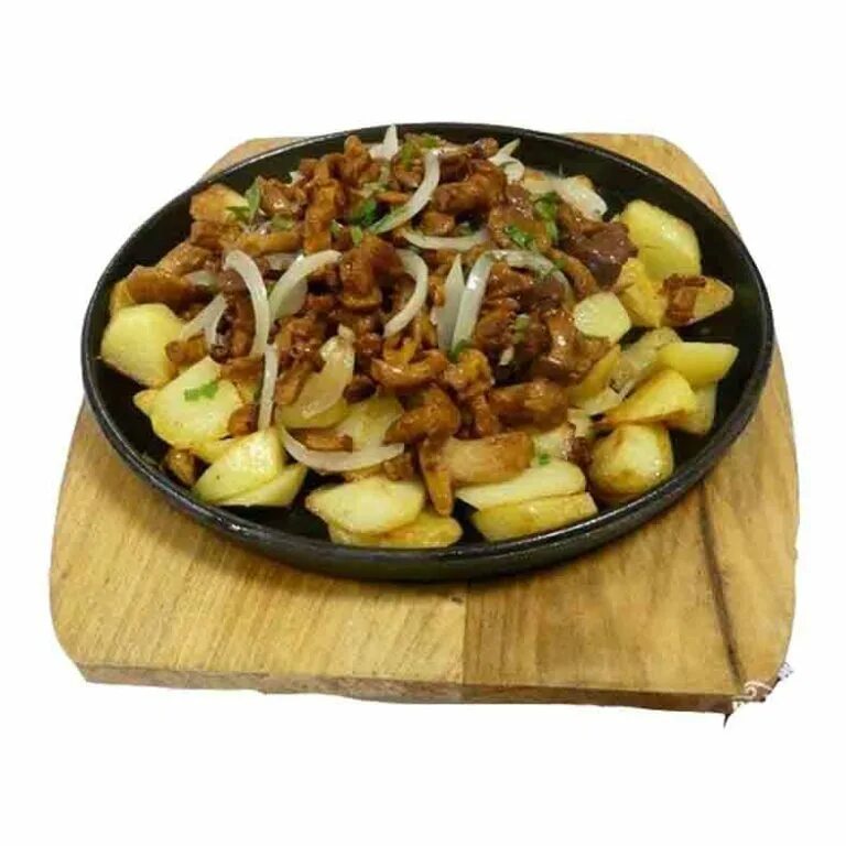 Маринованные грибы можно жарить с картошкой