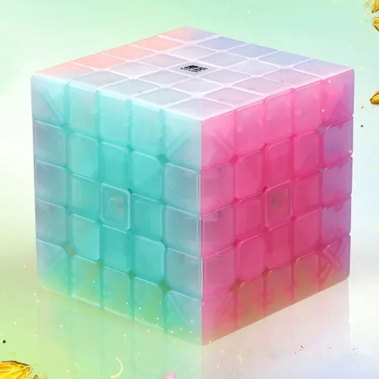 Magic Cube 5x5. QIYI Cube Jelly. ЖЕЛЕЙНЫЙ куб. Желатиновый кубик. 5 jelly