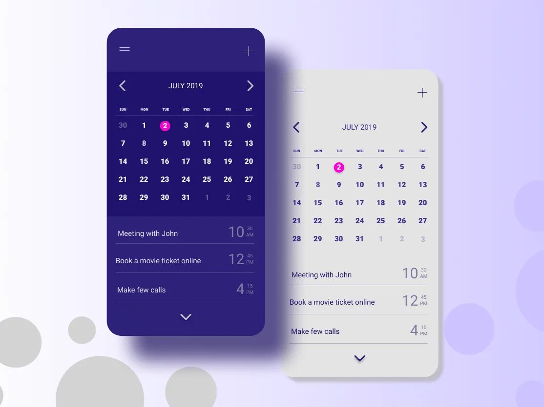 Input calendar