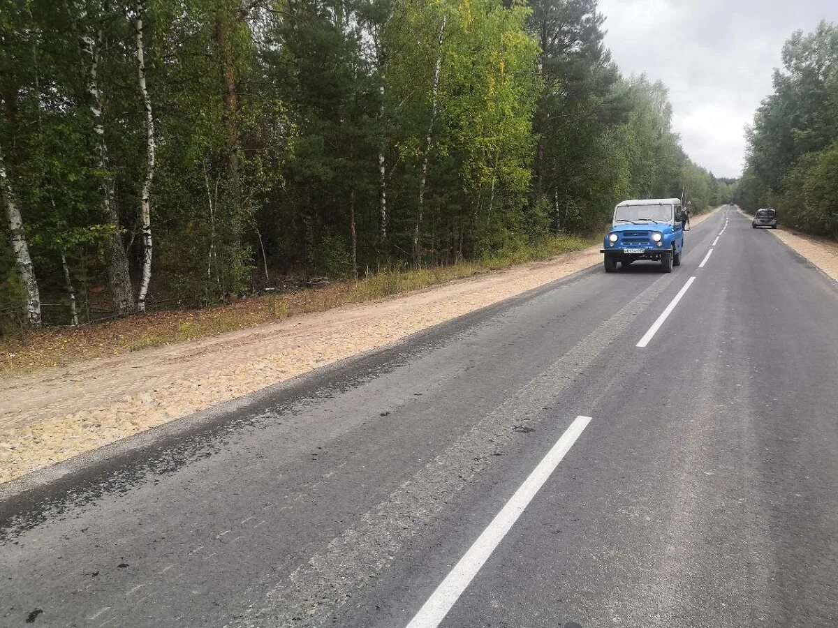 Калиниха Воскресенский район Нижегородской области. Трасса. Российские дороги.