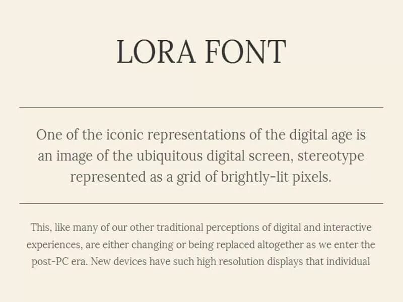 Lore font