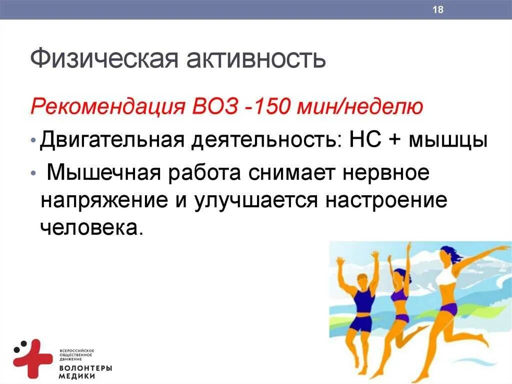 Сколько времени физической активности в неделю. Рекомендации по двигательной активности. Физическая активность воз. Двигательная активность воз. Рекомендации воз по физической активности.