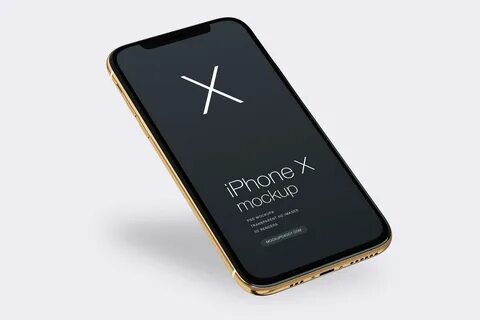 Iphone x gold mockup