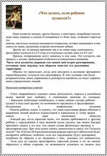 Как отучить ребенка кусаться в саду