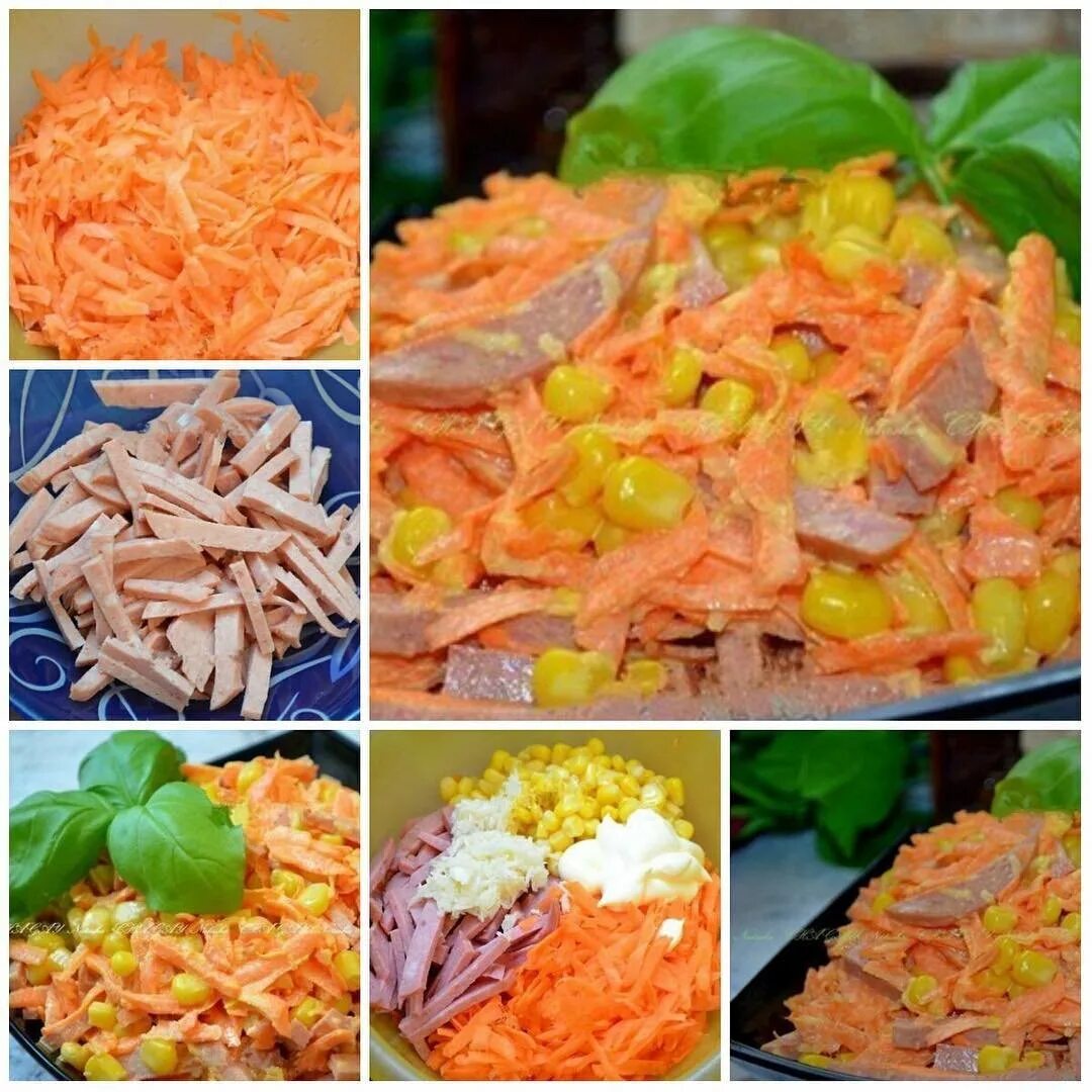 Салат с копченой колбасой и морковью. Салат с копченой колбасой и морковкой. Салат с морковью и колбасой. Салат с колбасой и морковкой