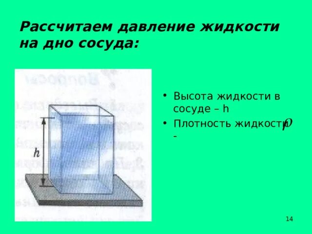 Давление жидкости на дно сосуда. Давленижидкости на дно сосуда. Давление воды на дно сосуда. Давление на дно сосуда формула.