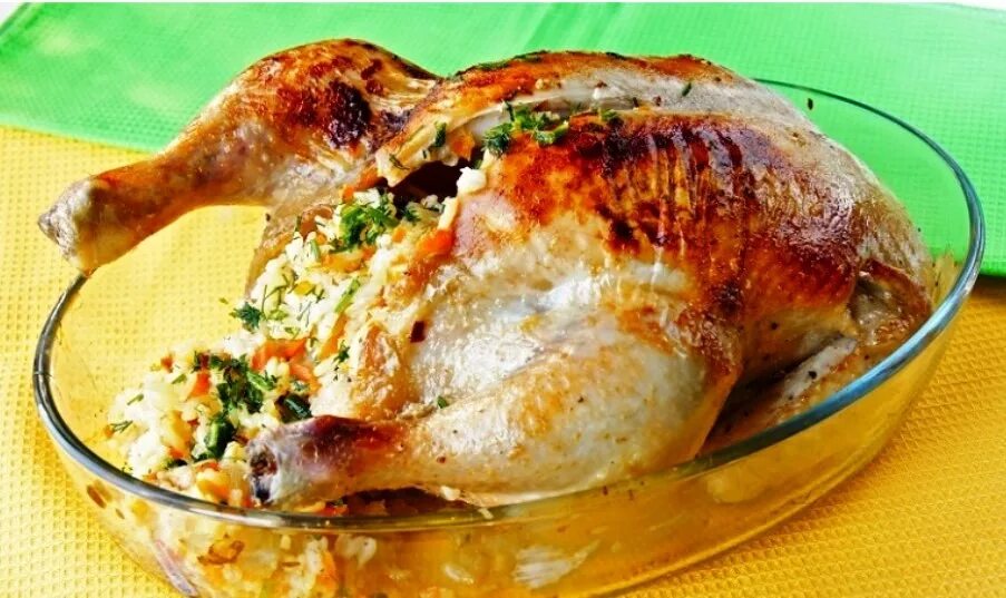 Рецепт курица с начинкой в духовке