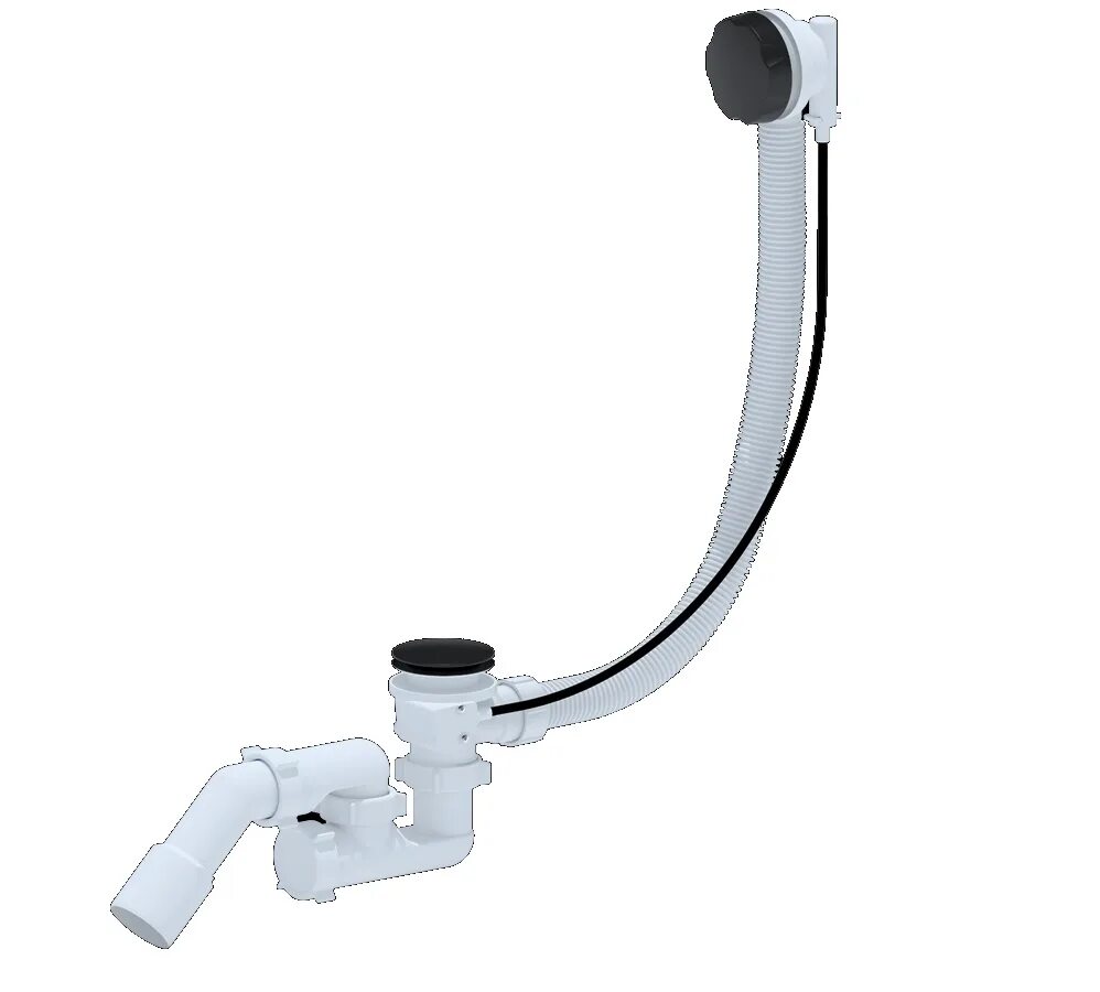 Viega 595678. Перелив полуавтомат. 00. Перелив полуавтомат. Сифон полуавтомат для ванной.
