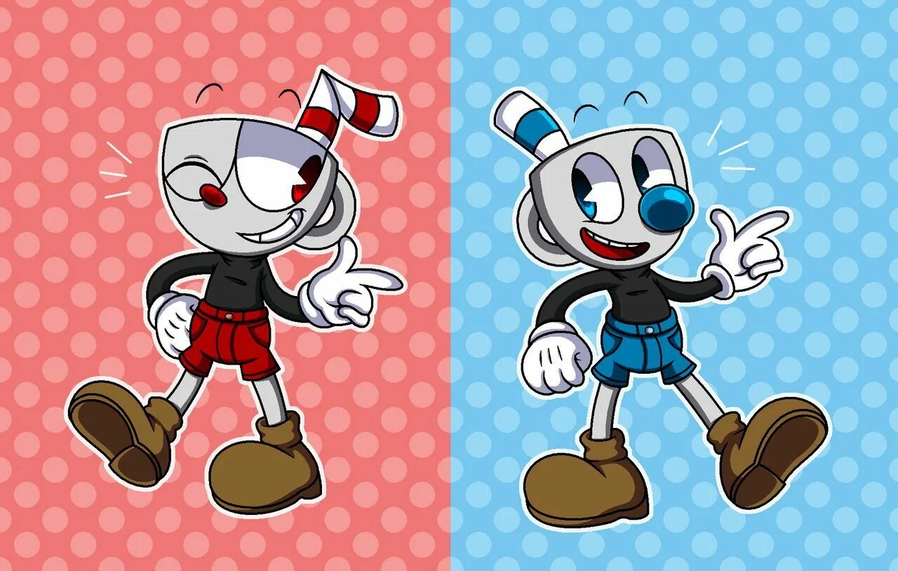 Cuphead 18. Капхед и Магмен. Капхед Mugman. Cuphead персонажи. Cuphead and Mugman персонажи.