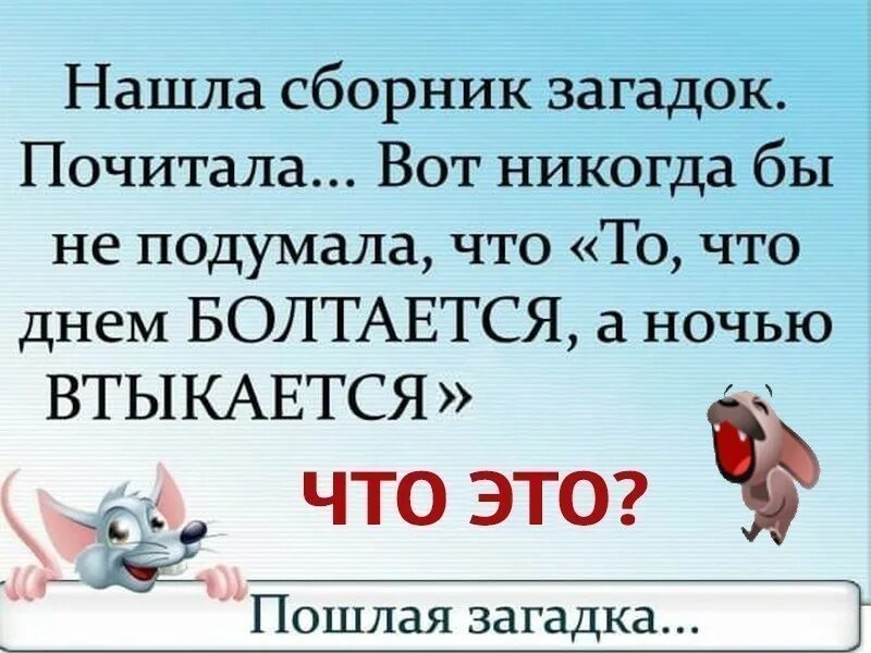 Загадка днем болтается ночью втыкается