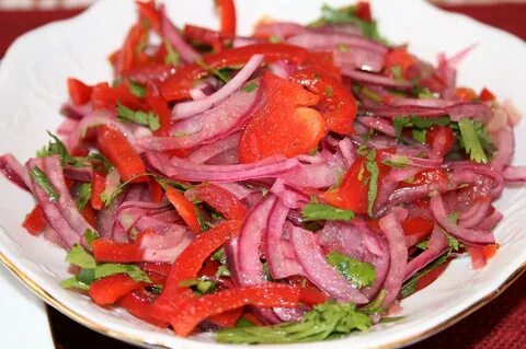 Овощной салат к шашлыку