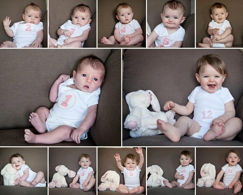 Идеи для фотосессии ребенка до года. Фотосессия по месяцам малыша. Фотосессия ребенка по месяцам. Фотосессия ребенка с месяца до года.