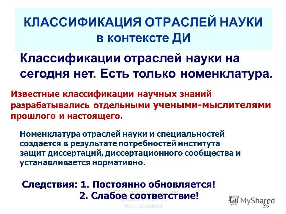 код международной классификации отраслей наук