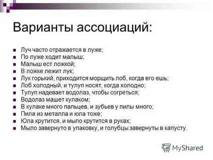 Вариант ассоциации
