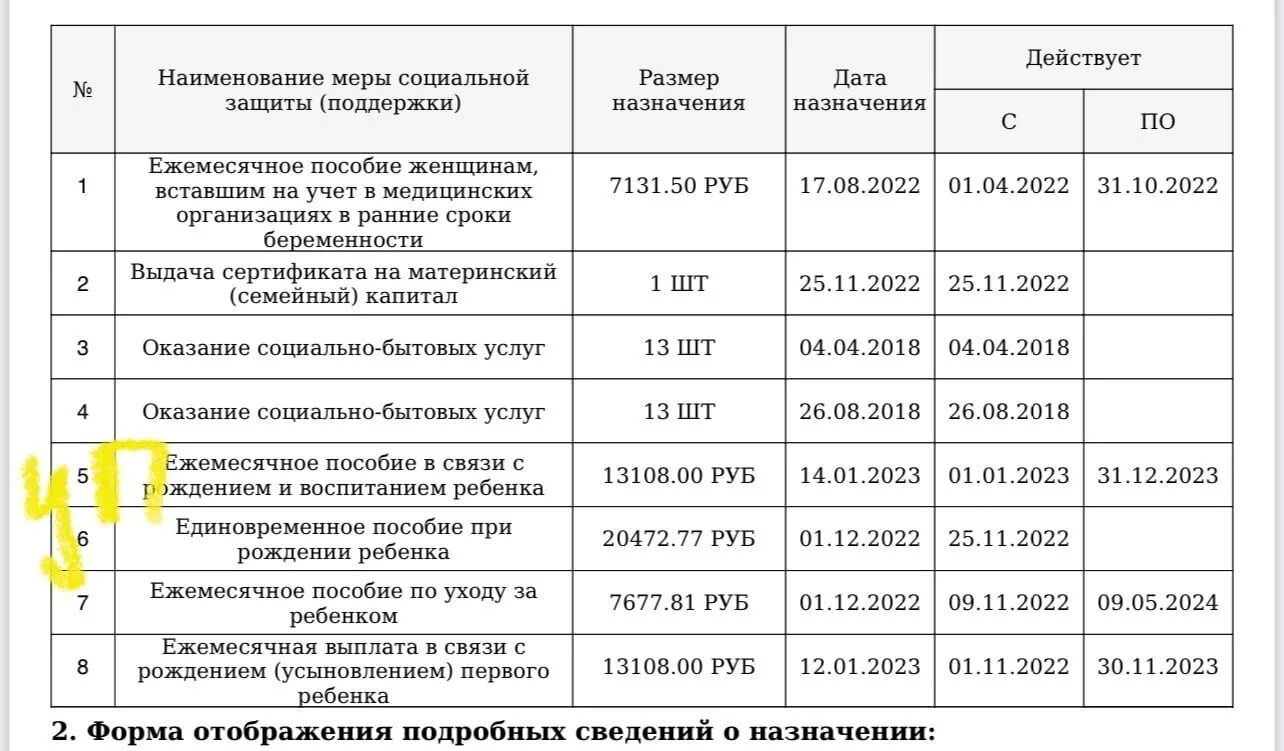 Пособия в 2023 году