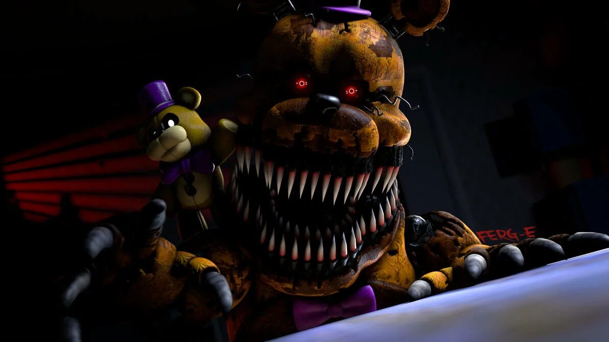 Сохранения фнаф. FNAF 4 Nightmare Fredbear. ФРЕДБЕР ФНАФ.