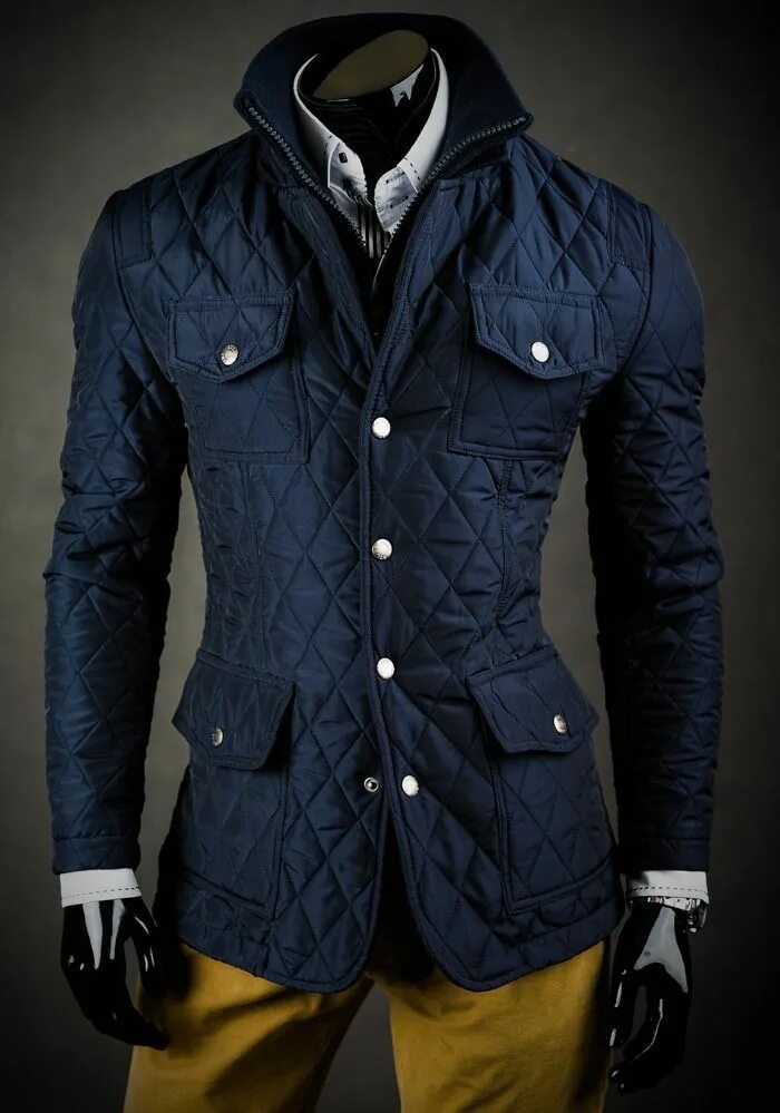 Приталенное мужская куртка